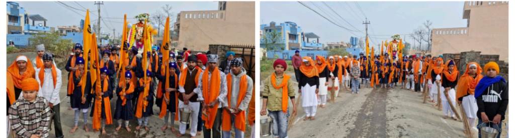 Nagar Kirtan dedicated to the 649th birth anniversary of Satguru Ravidass Maharaj Ji was organized in village Ajnoha